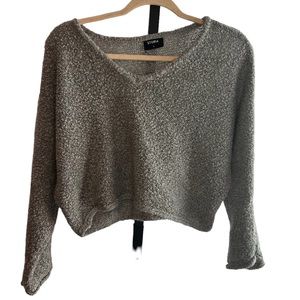 Storia Gray Cropped Sweater, size Small